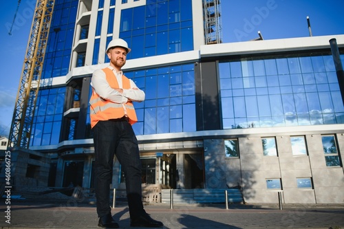 Portrait of an handsome young architect