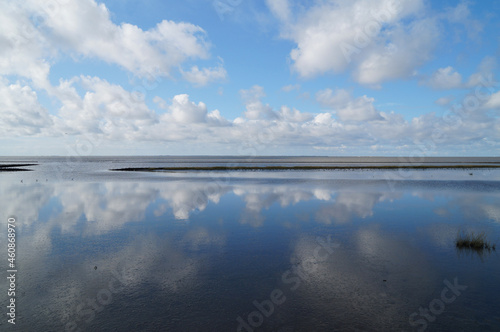 The picturesque maritime panorama of the North Sea in Germany 
