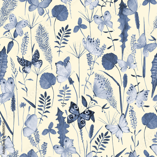 Seamless botanical summer p...