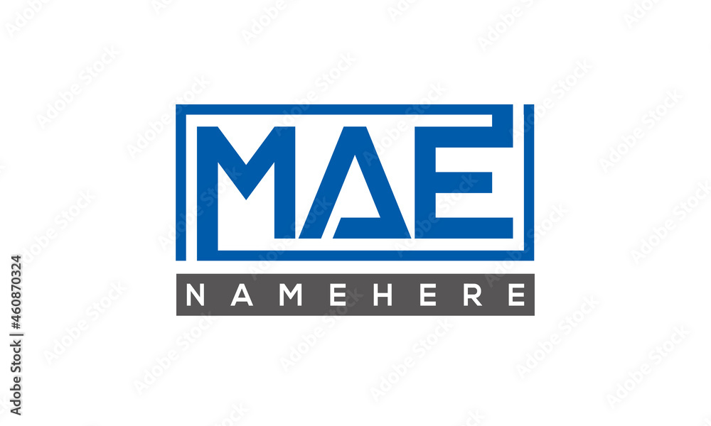 MAE creative three letters logo MAE creative three letters logo