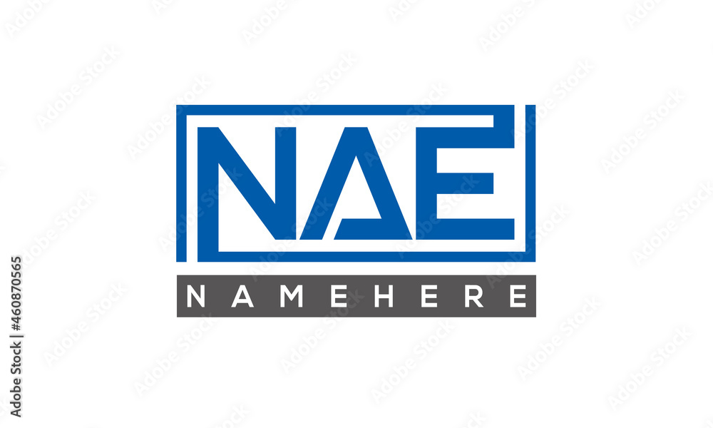 NAE creative three letters logo NAE creative three letters logo