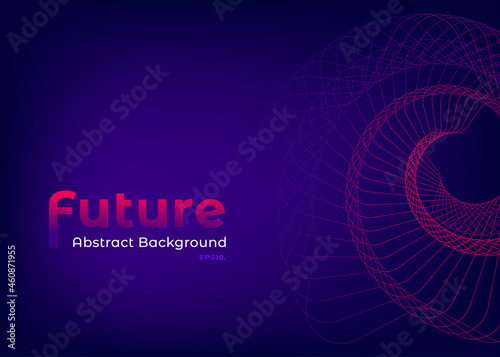 Future abstract background vector design. Minimal Cover template. Abstract Landing page template.  Dark purple homepage for creative website. 