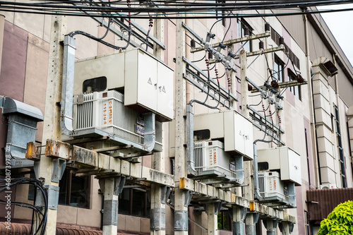 Pole, transformer and electric box