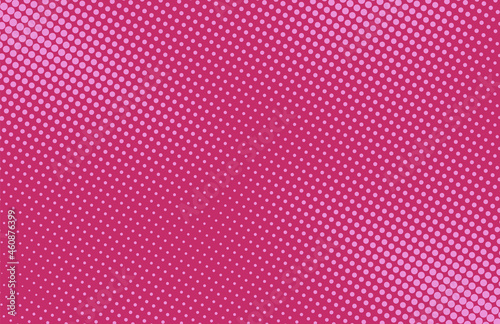 Pop art background. Comic halftone pattern. Pink cartoon banner with dots. Vintage duotone texture. Superhero starburst banner. Gradient wow design. Vector illustration.
