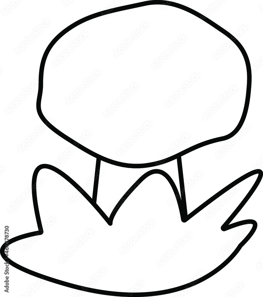 mushroom icon from the forest in the grass