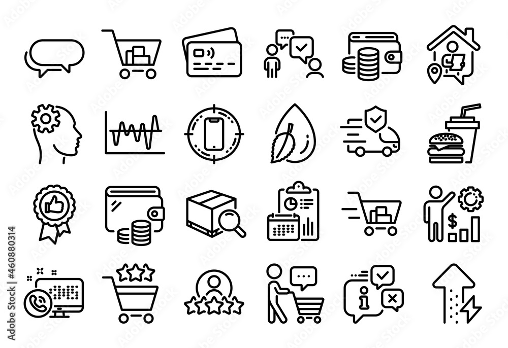 Vector set of Search package, Web call and Messenger line icons set. Calendar report, Money wallet and Credit card tag. Engineering, Positive feedback and Internet shopping icons. Vector Vector set of Search package, Web call and Messenger line icons set. Calendar report, Money wallet and Credit card tag. Engineering, Positive feedback and Internet shopping icons. Vector