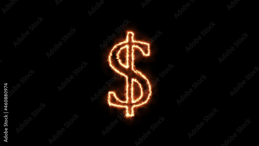 The dollar is on fire. Animation on a black background letters 4K video is burning in a flame.
The dollar is on fire. Animation on a black background letters 4K video is burning in a flame.