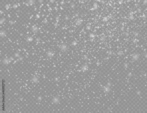 White dust particles, sparkle, shine lights, star.