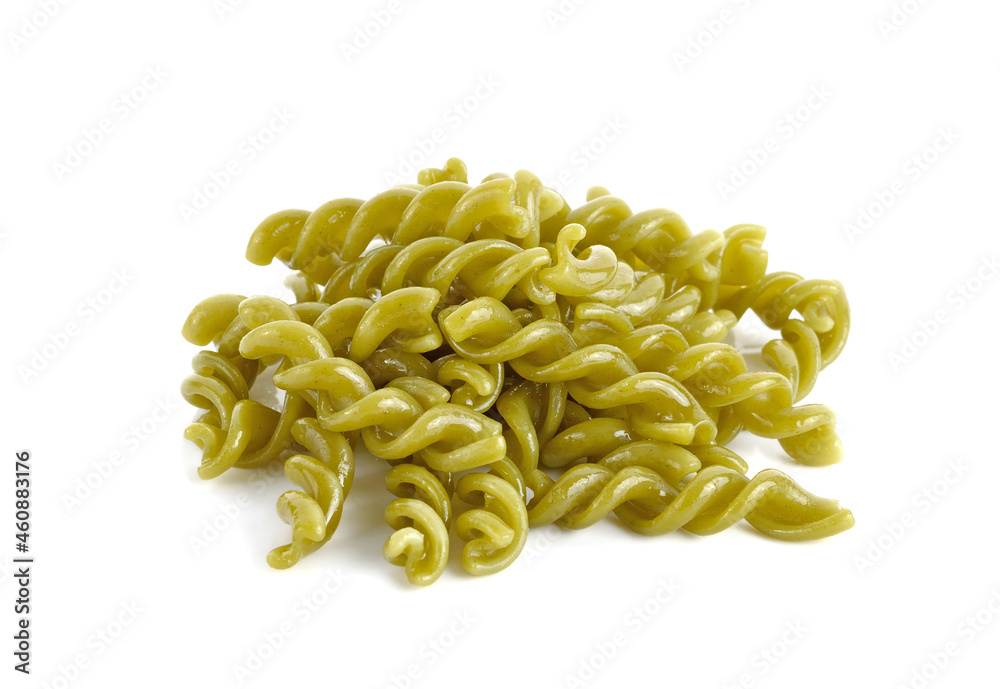 fusilli pasta isolated on white background fusilli pasta isolated on white background