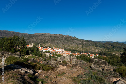 View of the historical village of Castelo Novo, at the Serra da Gardunha, in Portugal © Tiago Fernandez