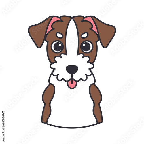 Isolated cute avatar of an airedale terrier dog breed Vector illustration