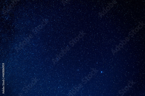 Night starry sky with stars, constellations, nebulae and galaxies at night. Abstract blue background