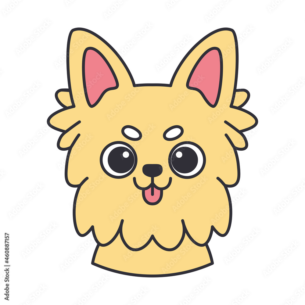 Isolated cute avatar of a terrier dog breed Vector illustration