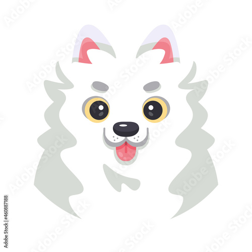 Isolated cute avatar of an alaskan malamute dog breed Vector illustration
