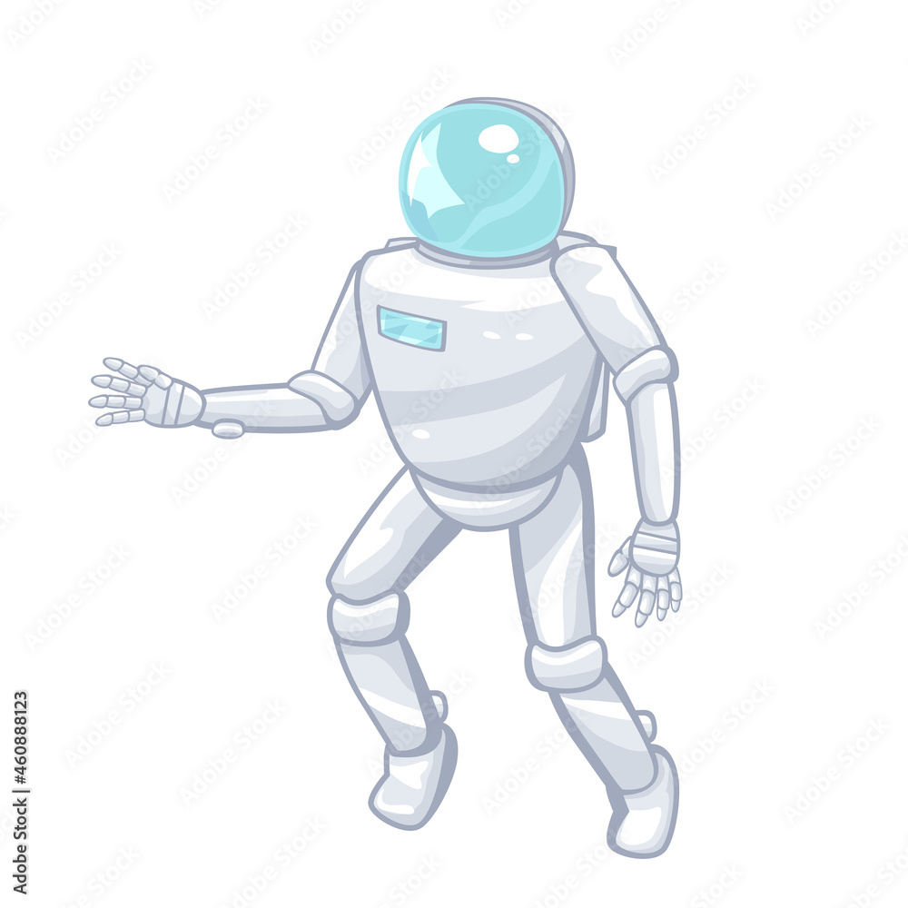 Cartoon astronaut character isolated on white background. Cartoon astronaut character isolated on white background.