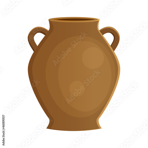 Earthenware ceramic pottery amfora brown color photo