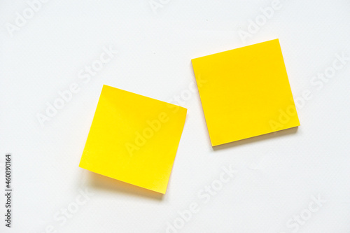 blank yellow notepad sheet on white background.