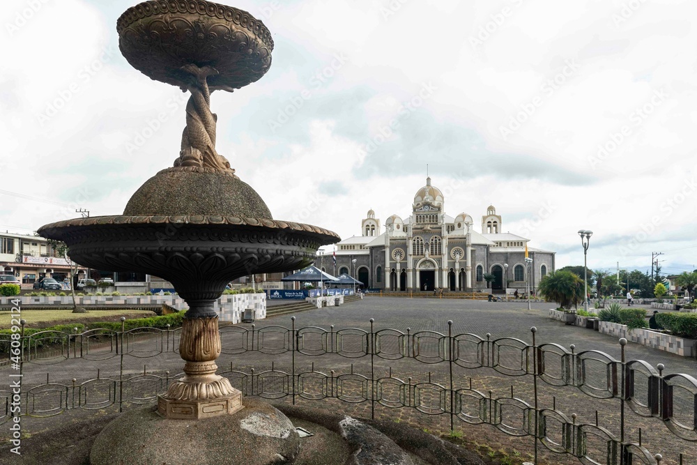 San jose, Costa Rica. August 12, 2020: Basilica Cathedral of Our Lady of the Angels Cartago. 