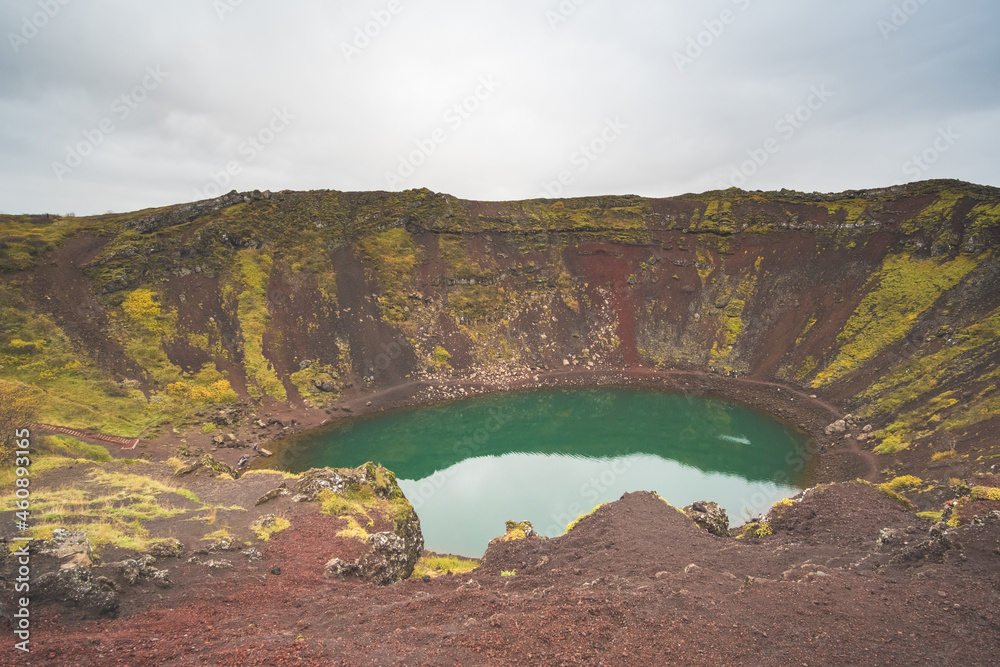 Kerid crater in south Iceland 