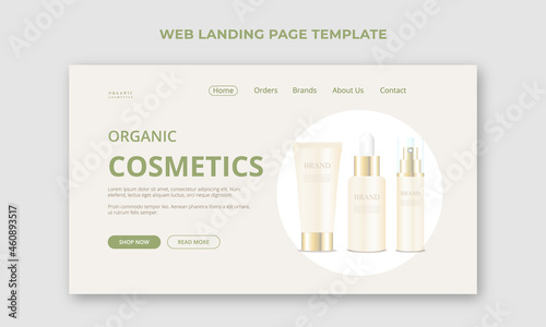 Cosmetic Products Landing Page Template
