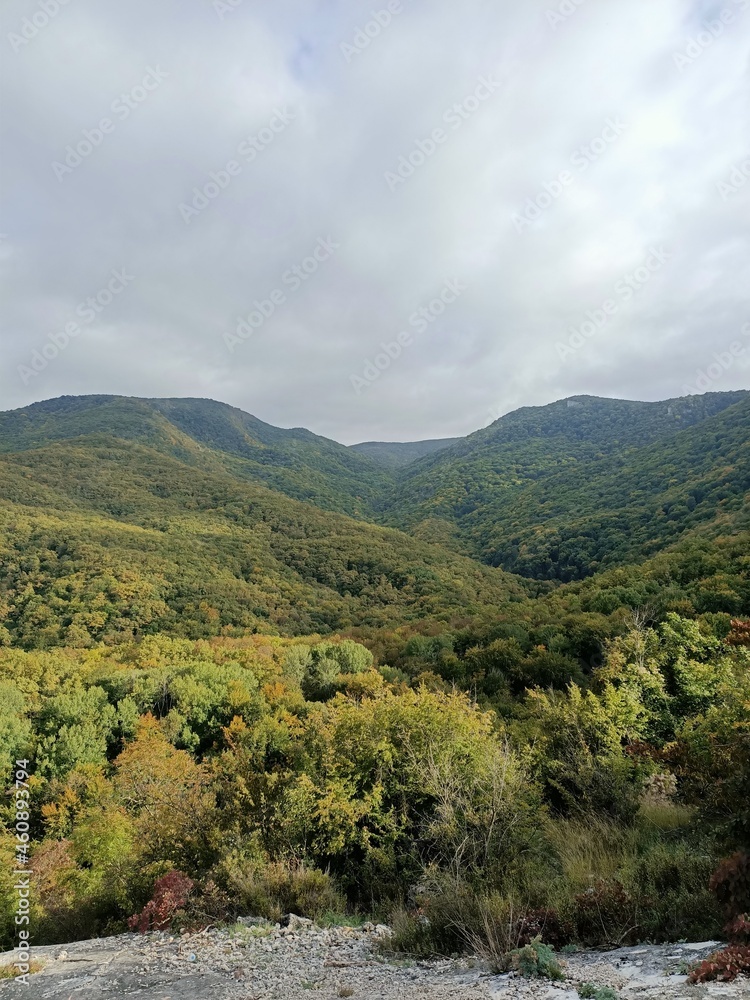 landscape with mountains and sky