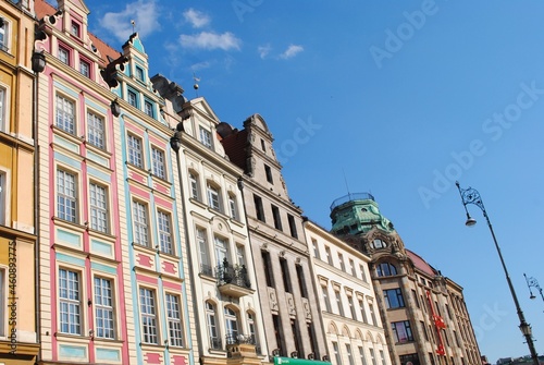 Obraz na płótnie Zabytkowe kamienice Wrocławia w salonie