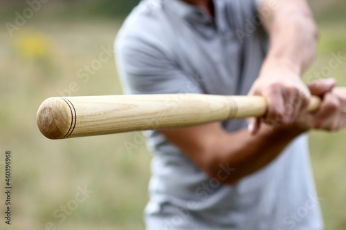 man with baseball bat playing baseball sport concept