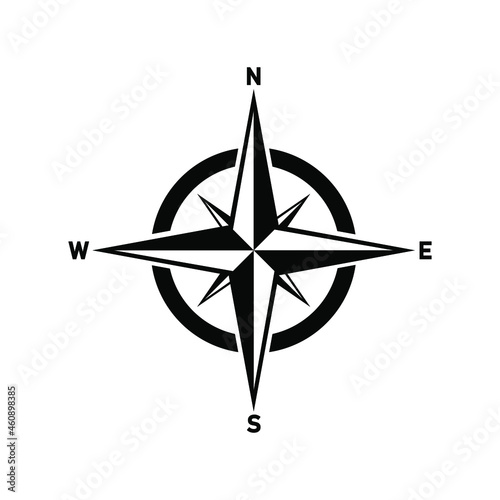 Compass icon isolated on background. Modern compass logo, business, marketing, internet concept. Trendy Simple vector symbol for website design or button to the mobile app. Logo illustration.