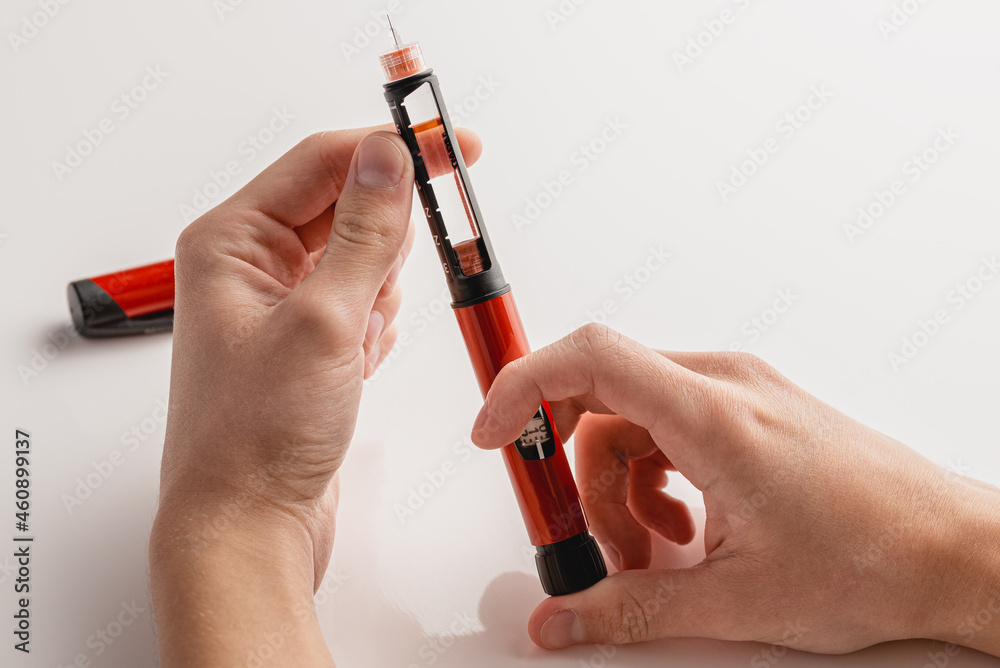 medicine, diabetes, glycemia, healthcare and people concept - close-ups ...