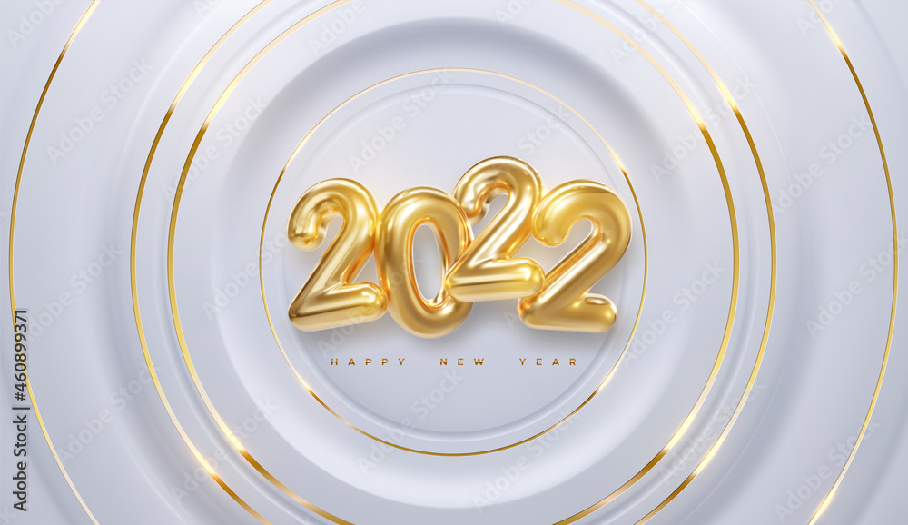 Obraz premium Happy New 2022 Year.