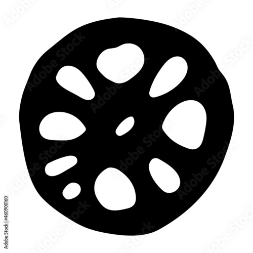 れんこんのシルエット