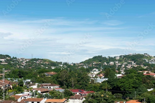 Panoramic city landscape with blue sky. Escazu, San Jose, Costa Rica.  © camaralucida1
