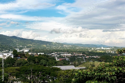 Panoramic city landscape with blue sky. Escazu, San Jose, Costa Rica.  © camaralucida1