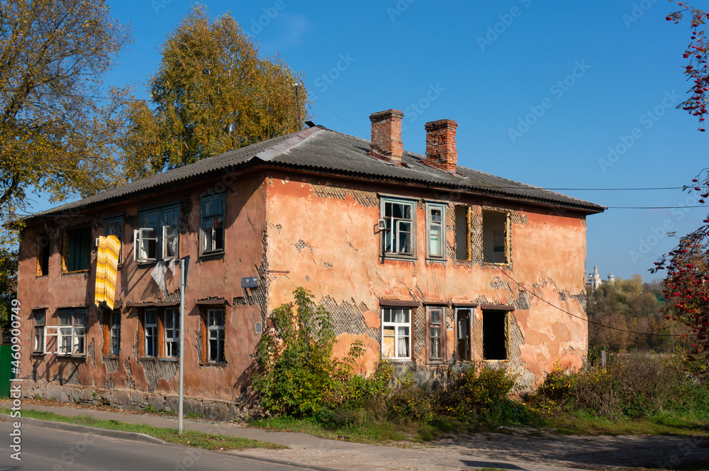 City neglected house, Moscow Oblast. Serpukhov, Russia. City neglected house, Moscow Oblast. Serpukhov, Russia.