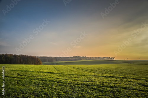 Sunset over the field © Driek