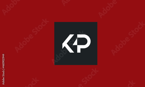 Alphabet letters Initials Monogram logo KP, PK, K and P