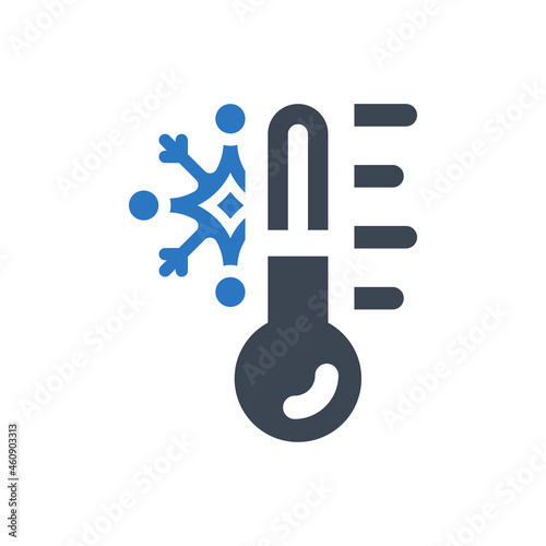 Cold temperature icon