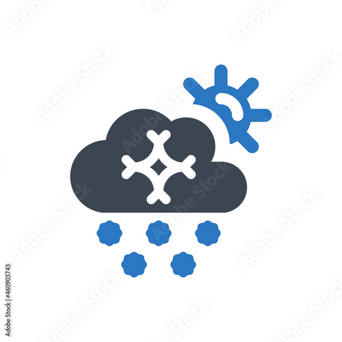 Snow precipitation icon