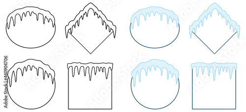 Icicle Frames - Circle, Square, Oval, Diamond