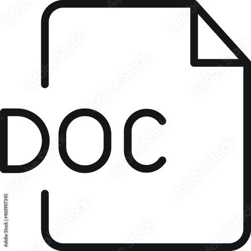 Doc File Isolated Vector icon which can easily modify or edit