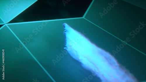 Man Running with Smoke Trail