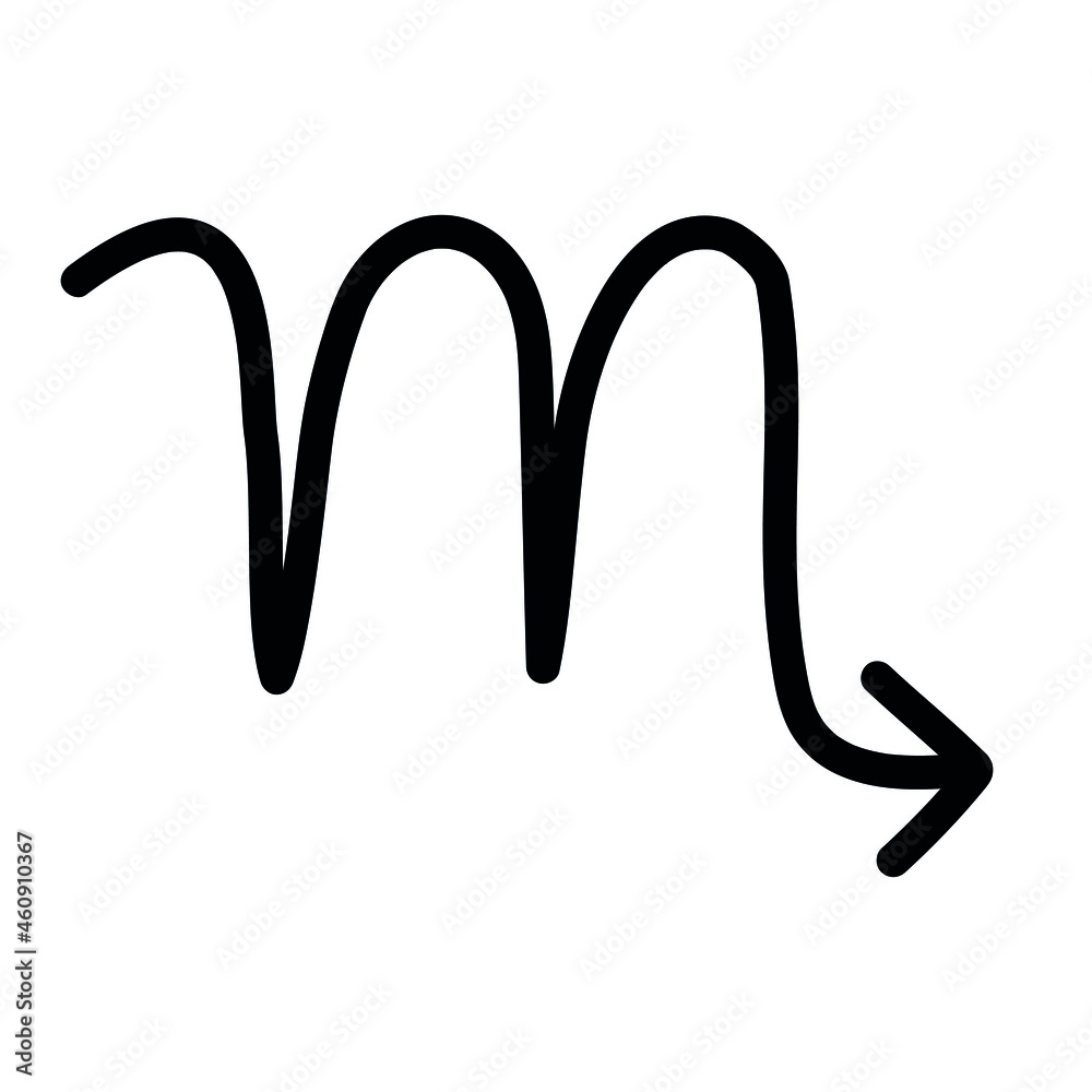 Vector hand drawn doodle sketch scorpio astrological zodiac sign isolated on white background Vector hand drawn doodle sketch scorpio astrological zodiac sign isolated on white background
