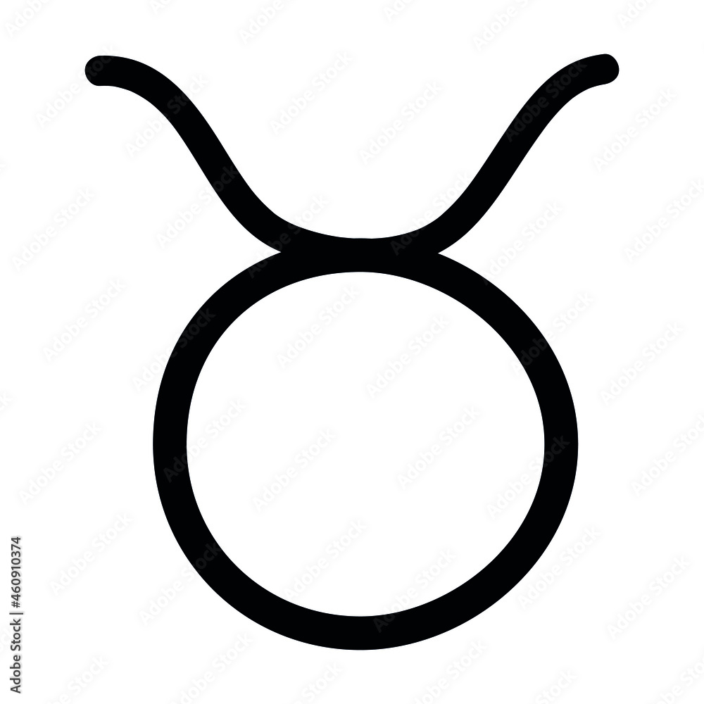 Vector hand drawn doodle sketch taurus astrological zodiac sign isolated on white background Vector hand drawn doodle sketch taurus astrological zodiac sign isolated on white background