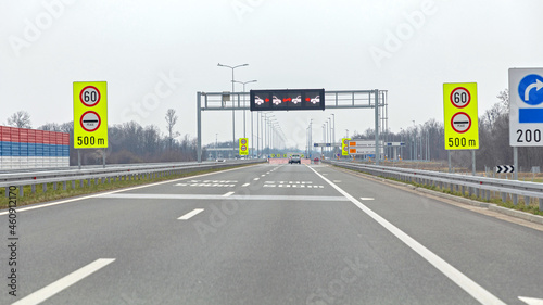 Tableau sur toile Road Toll Signs