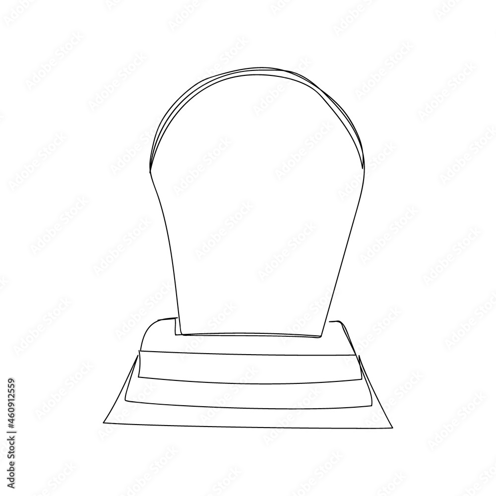 Headstone on cemetary one line art. Continuous line drawing of grave, death, memorial day, halloween. Hand drawn vector illustration. Headstone on cemetary one line art. Continuous line drawing of grave, death, memorial day, halloween. Hand drawn vector illustration.