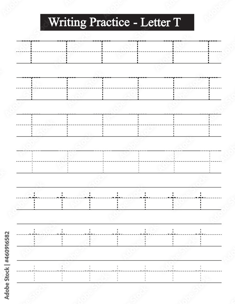 Alphabet Tracing Worksheet. A-z Writing Pages. Handwriting Exercise For 