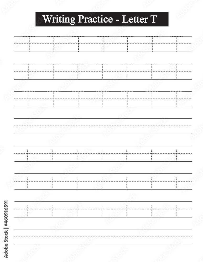 Alphabet tracing worksheet. A-Z writing pages. Handwriting exercise for ...