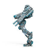 combat mech is side view