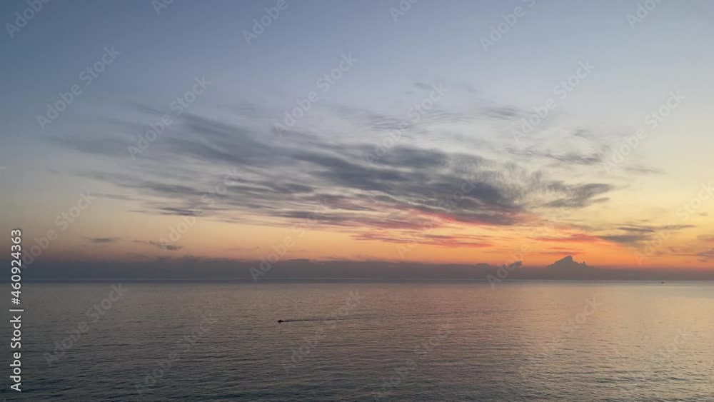 Seascape with a beautiful sunset in the evening sky. Seascape with a beautiful sunset in the evening sky.