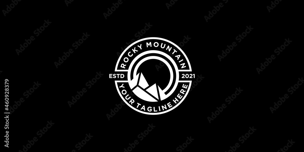 Fototapeta premium rock mountains vintage design logo inspiration